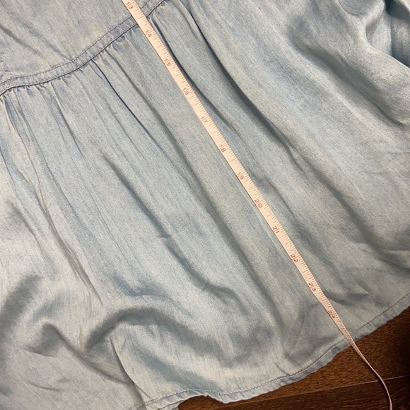NWOT American Eagle Light Blue Chambray Drop Waist Tank Dress - Picture 7 of 10